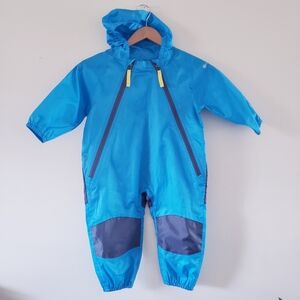 CLOUDVEIL One Piece Rain Suit - Blue/Grey 2T